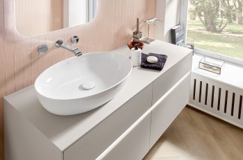 Раковина накладная Villeroy & Boch Artis, овальный, 61×41 см, белый